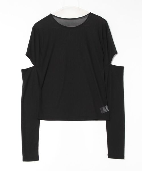 raffime(ラフィミー)の「【Raffime】スリット入りシアートップス(Tシャツ/カットソー・レディース・ブラック/ライトイエロー/オフホワイト・フリー)」の22枚目の写真