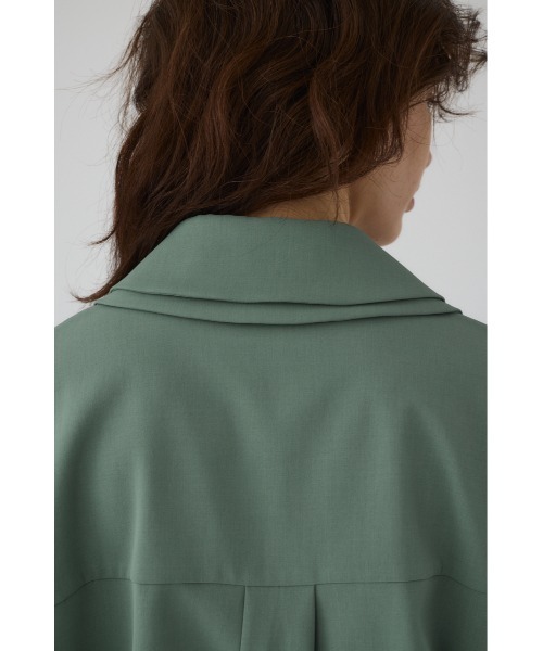 RIM.ARK(リムアーク)の「Double collar SH/JK ダブルカラーシャツジャケット(シャツ/ブラウス・レディース・ライトグリーン/ブラック/グレイッシュベージュ・FREE)」の12枚目の写真