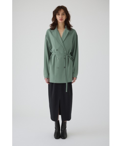 RIM.ARK(リムアーク)の「Double collar SH/JK ダブルカラーシャツジャケット(シャツ/ブラウス・レディース・ライトグリーン/ブラック/グレイッシュベージュ・FREE)」の4枚目の写真