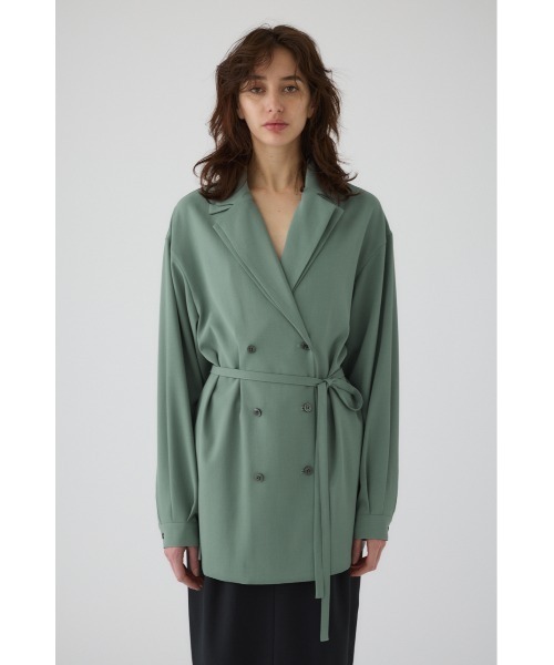 RIM.ARK(リムアーク)の「Double collar SH/JK ダブルカラーシャツジャケット(シャツ/ブラウス・レディース・ライトグリーン/ブラック/グレイッシュベージュ・FREE)」の6枚目の写真