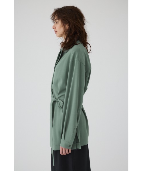 RIM.ARK(リムアーク)の「Double collar SH/JK ダブルカラーシャツジャケット(シャツ/ブラウス・レディース・ライトグリーン/ブラック/グレイッシュベージュ・FREE)」の7枚目の写真