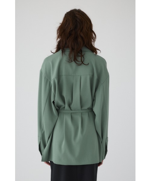 RIM.ARK(リムアーク)の「Double collar SH/JK ダブルカラーシャツジャケット(シャツ/ブラウス・レディース・ライトグリーン/ブラック/グレイッシュベージュ・FREE)」の8枚目の写真