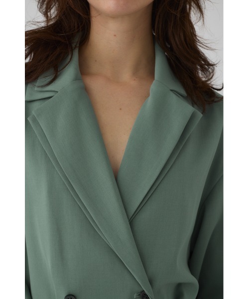 RIM.ARK(リムアーク)の「Double collar SH/JK ダブルカラーシャツジャケット(シャツ/ブラウス・レディース・ライトグリーン/ブラック/グレイッシュベージュ・FREE)」の10枚目の写真