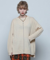 バイカラーラインニットプルオーバー