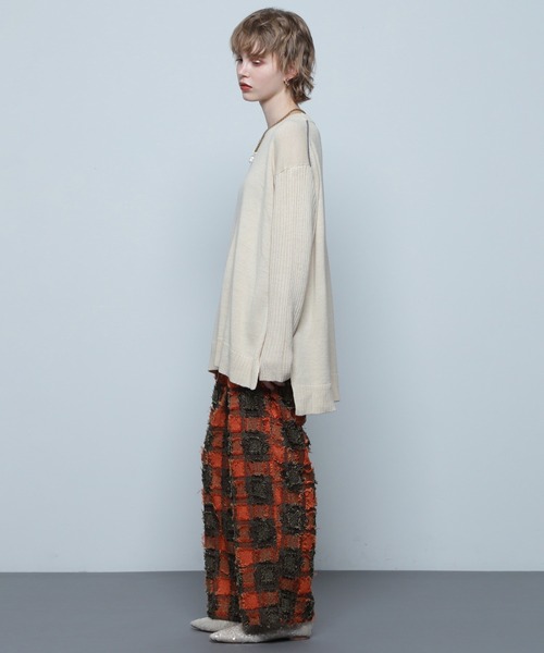 ROSE BUD（ローズバッド）の「バイカラーラインニットプルオーバー（ニット/セーター・レディース・ブルー/ホワイト/ブラック・ONE SIZE）」の5枚目の写真