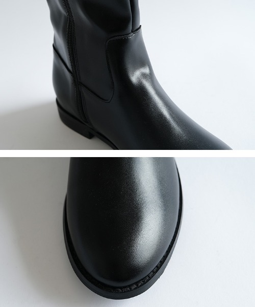 aquagarage(アクアガレージ)の「ローヒールロングブーツ(ブーツ・レディース・ブラック・24.0cm/23.5cm/23.0cm)」の6枚目の写真