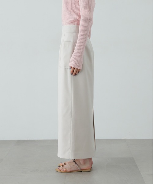 N.（N. Natural Beauty Basic）（エヌエヌナチュラルビューティーベーシック）の「麻調ポケットタイトスカート（スカート・レディース・ベージュ/ブラウン/オフホワイト・SMALL/MEDIUM）」の12枚目の写真