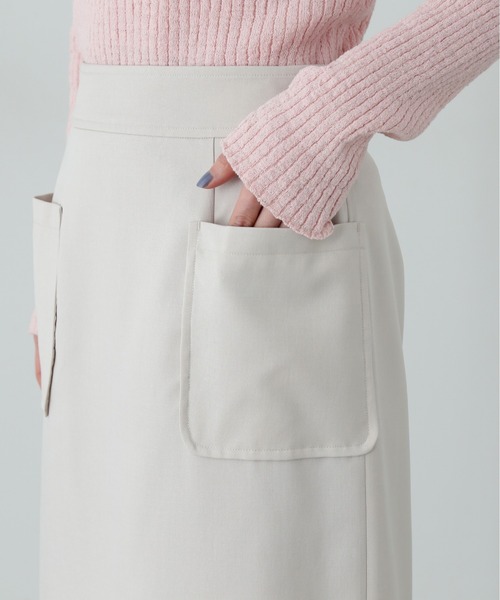 N.（N. Natural Beauty Basic）（エヌエヌナチュラルビューティーベーシック）の「麻調ポケットタイトスカート（スカート・レディース・ベージュ/ブラウン/オフホワイト・SMALL/MEDIUM）」の16枚目の写真