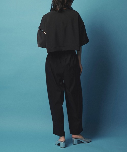Narcissus(ナルシス)の「【WEB限定】クロップドワイドパンツ(チノパンツ・レディース・ブラック/ベージュ・FREE)」の6枚目の写真