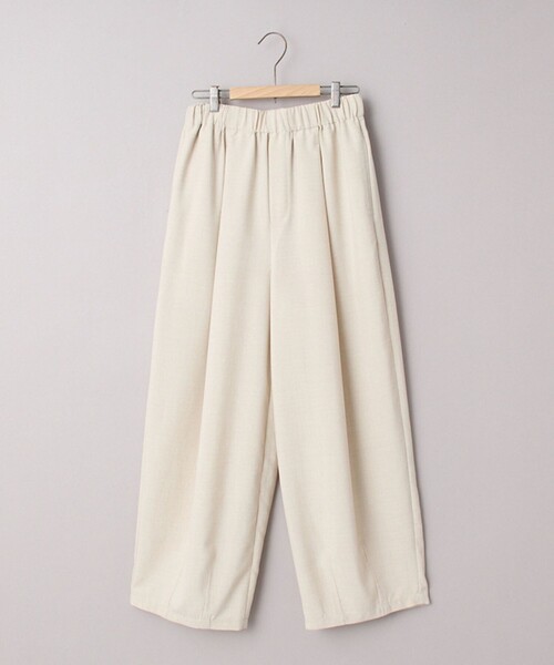 coen（コーエン）の「リネンタッチ ポリエステル イージー カーブパンツ（スラックス・レディース・ナチュラル/ブラック/ベージュ・M/L）」の16枚目の写真