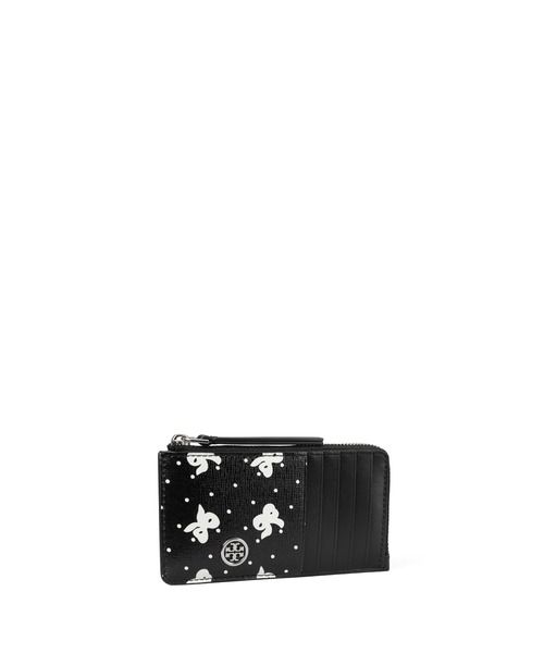 TORY BURCH★レザー カードケース ロゴプリント 3色 レディース leather-zip-card-case-angle.