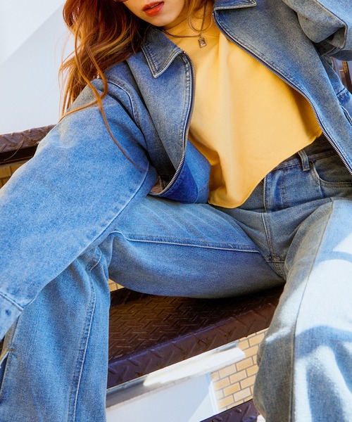 GORGE(ゴージ)の「デニムブルゾン(ブルゾン・レディース・ブルー/ブラック・F)」の13枚目の写真