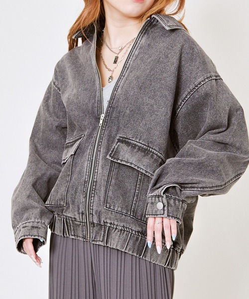GORGE(ゴージ)の「デニムブルゾン(ブルゾン・レディース・ブルー/ブラック・F)」の18枚目の写真