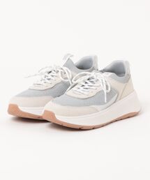 fitflop | F-MODE  SUEDE/KNIT FLATFORM SLIP-ON LACED SNEAKERS(スニーカー)