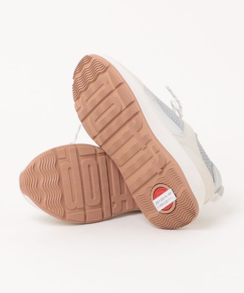 fitflop(フィットフロップ)の「F-MODE SUEDE/KNIT FLATFORM SLIP-ON LACED SNEAKERS(スニーカー・レディース・ベージュ/ライトブルー・US7/US6.5/US6/US5.5/US8/US7.5/US5)」の4枚目の写真