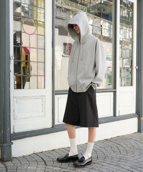 Regen Glanz（レーゲングランツ）の「double zip hoodie/ダブルジップパーカー（パーカー・メンズ・ブラック/グレー・MEDIUM/LARGE）」の12枚目の写真