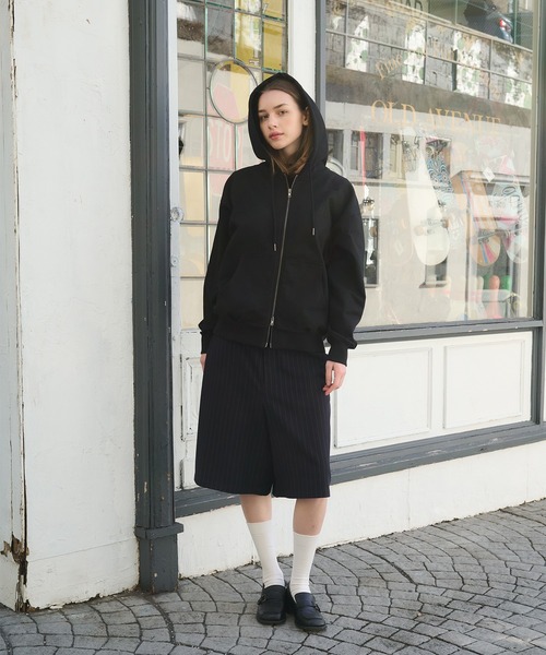 Regen Glanz（レーゲングランツ）の「double zip hoodie/ダブルジップパーカー（パーカー・メンズ・ブラック/グレー・MEDIUM/LARGE）」の21枚目の写真
