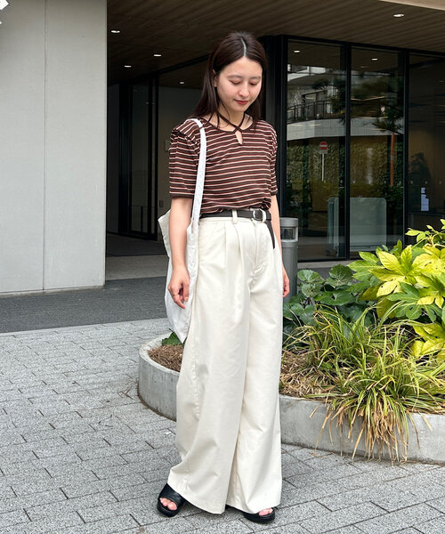 C Kastane パンツ eguchi企画/WEB限定/低身長サイズ/2サイズ展開】ベルト付き