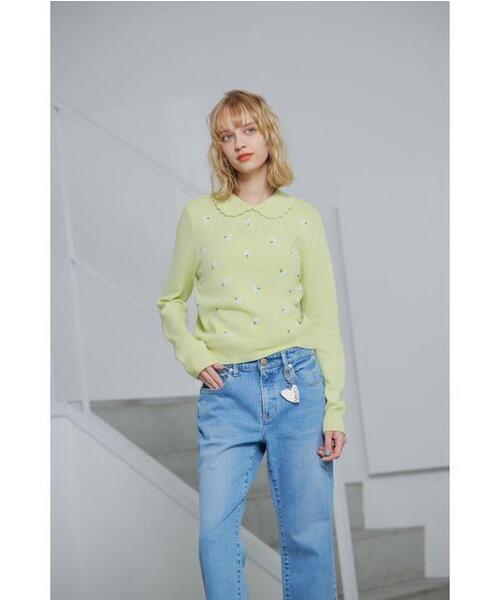 To b. by agnes b.(トゥービーバイアニエスベー)の「To b. by agnes b. x RED CARD TOKYO Marmalade with To b. フレアデニムパンツ(デニムパンツ・レディース・ブルー系その他・24/25/23)」の3枚目の写真