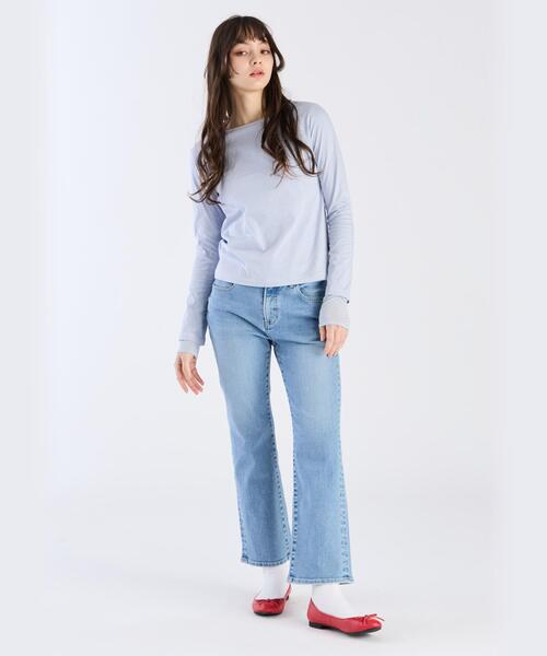 To b. by agnes b.(トゥービーバイアニエスベー)の「To b. by agnes b. x RED CARD TOKYO Marmalade with To b. フレアデニムパンツ(デニムパンツ・レディース・ブルー系その他・24/25/23)」の10枚目の写真