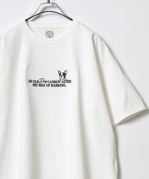 ANPAS(アンパス)の「High Function Animal&Logo Embroidery T-Shirt/ドライ UVカット 接触冷感 アニマル&ロゴ刺繍 ワンポイント刺繍 Tシャツ 半袖 メンズ レディース(Tシャツ/カットソー・メンズ・ネイビー/ホワイト系その他/ブラック系その他/ホワイト系その他2/オレンジ/ミント・L/M)」の1枚目の写真