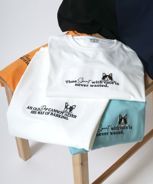 ANPAS(アンパス)の「High Function Animal&Logo Embroidery T-Shirt/ドライ UVカット 接触冷感 アニマル&ロゴ刺繍 ワンポイント刺繍 Tシャツ 半袖 メンズ レディース(Tシャツ/カットソー・メンズ・ネイビー/ホワイト系その他/ブラック系その他/ホワイト系その他2/オレンジ/ミント・L/M)」の19枚目の写真