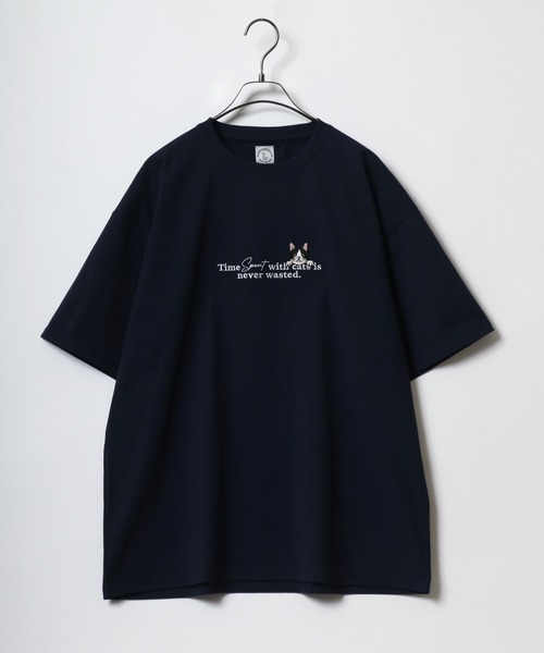 ANPAS(アンパス)の「High Function Animal&Logo Embroidery T-Shirt/ドライ UVカット 接触冷感 アニマル&ロゴ刺繍 ワンポイント刺繍 Tシャツ 半袖 メンズ レディース(Tシャツ/カットソー・メンズ・ネイビー/ホワイト系その他/ブラック系その他/ホワイト系その他2/オレンジ/ミント・L/M)」の11枚目の写真