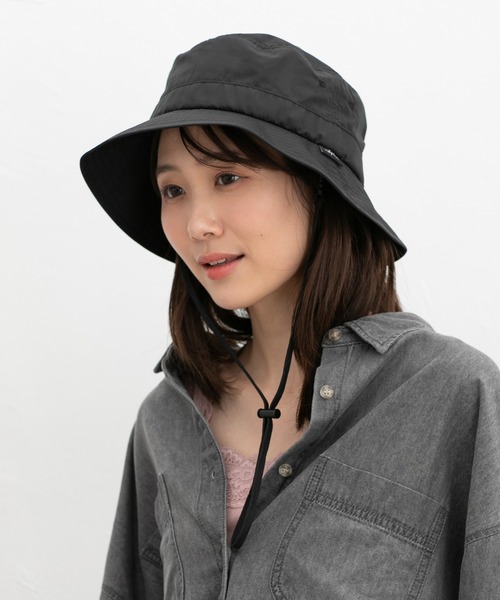 Honeys（ハニーズ）の「【撥水加工・ＵＶカット】アドベンチャーハット（ハット・レディース・ブラック/ライトベージュ/スミクロ/パープル/ベージュ・FREE）」の2枚目の写真
