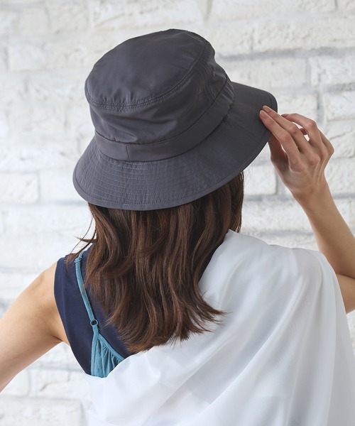 Honeys（ハニーズ）の「【撥水加工・ＵＶカット】アドベンチャーハット（ハット・レディース・ブラック/ライトベージュ/スミクロ/パープル/ベージュ・FREE）」の13枚目の写真