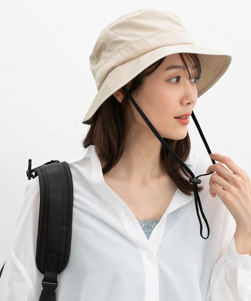 Honeys（ハニーズ）の「【撥水加工・ＵＶカット】アドベンチャーハット（ハット・レディース・ブラック/ライトベージュ/スミクロ/パープル/ベージュ・FREE）」の15枚目の写真