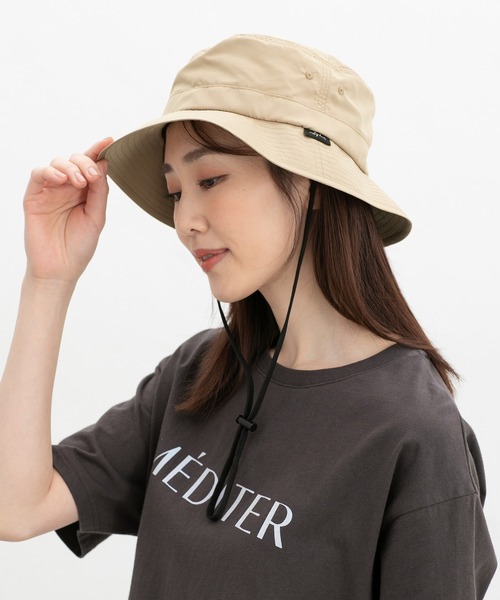 Honeys（ハニーズ）の「【撥水加工・ＵＶカット】アドベンチャーハット（ハット・レディース・ブラック/ライトベージュ/スミクロ/パープル/ベージュ・FREE）」の18枚目の写真