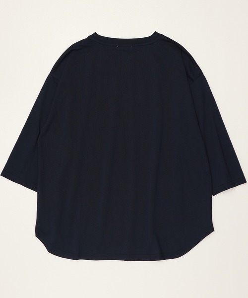 CONVERSE(コンバース)の「【CONVERSE/コンバース】天竺 裾ラウンド/袖切替 プリント8分袖Tシャツ(Tシャツ/カットソー・レディース・グリーン系1/グリーン系2/ホワイト系1/ブラック/スミクロ/ネイビー/ホワイト系2/オートミール・M/L)」の14枚目の写真