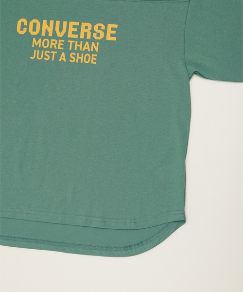 CONVERSE(コンバース)の「【CONVERSE/コンバース】天竺 裾ラウンド/袖切替 プリント8分袖Tシャツ(Tシャツ/カットソー・レディース・グリーン系1/グリーン系2/ホワイト系1/ブラック/スミクロ/ネイビー/ホワイト系2/オートミール・M/L)」の19枚目の写真