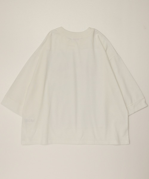 CONVERSE(コンバース)の「【CONVERSE/コンバース】天竺 裾ラウンド/袖切替 プリント8分袖Tシャツ(Tシャツ/カットソー・レディース・グリーン系1/グリーン系2/ホワイト系1/ブラック/スミクロ/ネイビー/ホワイト系2/オートミール・M/L)」の22枚目の写真