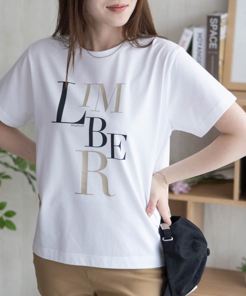 HusHusH（ハッシュアッシュ）の「HusHusH ロゴプリントTシャツ（Tシャツ/カットソー・レディース・オフホワイト/チャコールグレー/ベージュ・M/L）」の5枚目の写真