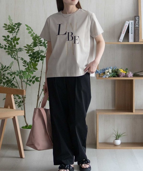 HusHusH（ハッシュアッシュ）の「HusHusH ロゴプリントTシャツ（Tシャツ/カットソー・レディース・オフホワイト/チャコールグレー/ベージュ・M/L）」の14枚目の写真