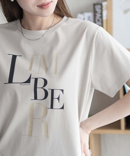 HusHusH（ハッシュアッシュ）の「HusHusH ロゴプリントTシャツ（Tシャツ/カットソー・レディース・オフホワイト/チャコールグレー/ベージュ・M/L）」の17枚目の写真
