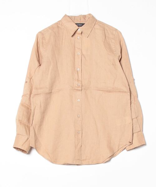 LAUREN RALPH LAUREN（ローレン ラルフ ローレン）の「リラックスド フィット リネン シャツ（シャツ/ブラウス・レディース・ブラウン系6・S/M/XS/L/XL/XXS）」の6枚目の写真