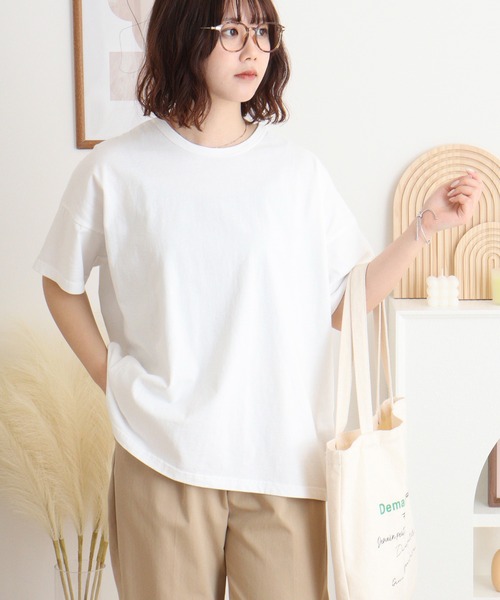 Emago(イマゴ)の「EMAGO 無地ISベストT(Tシャツ/カットソー・レディース・ホワイト/ブラック・FREE)」の5枚目の写真