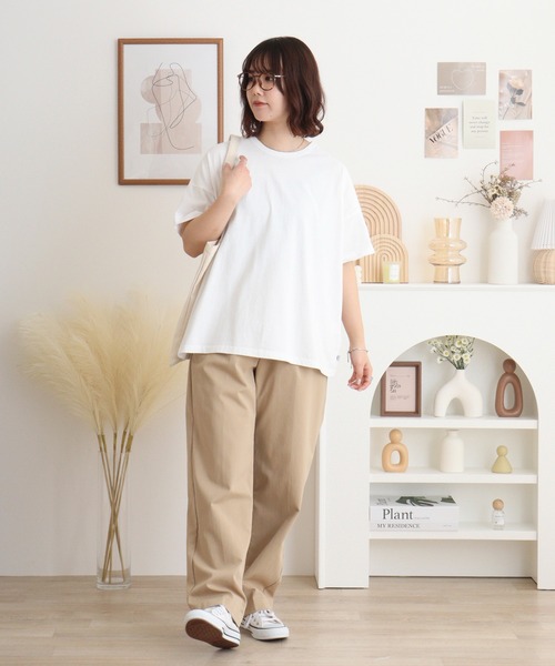 Emago(イマゴ)の「EMAGO 無地ISベストT(Tシャツ/カットソー・レディース・ホワイト/ブラック・FREE)」の6枚目の写真