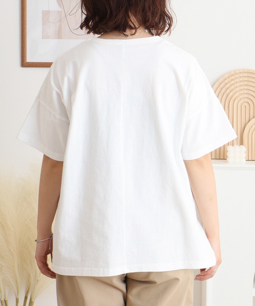 Emago(イマゴ)の「EMAGO 無地ISベストT(Tシャツ/カットソー・レディース・ホワイト/ブラック・FREE)」の13枚目の写真
