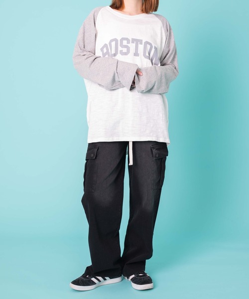 WOND（ウォンド）の「WOND/ドローコードウオッシュドカーゴデニム（デニムパンツ・レディース・ブルー系1/ブラック・FREE）」の10枚目の写真