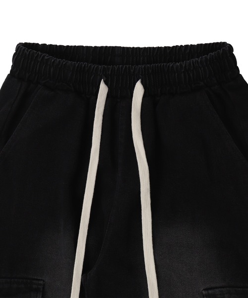 WOND（ウォンド）の「WOND/ドローコードウオッシュドカーゴデニム（デニムパンツ・レディース・ブルー系1/ブラック・FREE）」の11枚目の写真