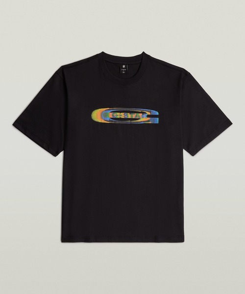 送料込★G-Star★Stacked Old Skool Logo R T Tシャツ Color Shift Old Skool Logo Boxy T-Shirt | White | G-STAR® US