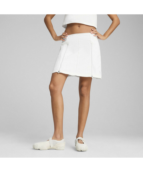 PUMA（プーマ）の「PUMA プーマ ウィメンズ デア トゥ ジップオフ ウーブン スカート（スカート・レディース・ホワイト/ブラック・MEDIUM/LARGE/X-LARGE/SMALL）」の3枚目の写真