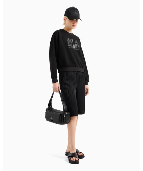 ARMANI EXCHANGE(アルマーニエクスチェンジ)の「【A|X アルマーニ エクスチェンジ】AXロゴ クルーネックスウェットプルオーバー(スウェット・レディース・ブラック・LARGE/MEDIUM/SMALL/X-SMALL)」の3枚目の写真