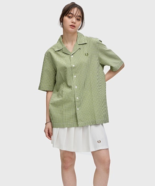 セール】Micro Gingham Seersucker Shirt／マイクロギンガムシア