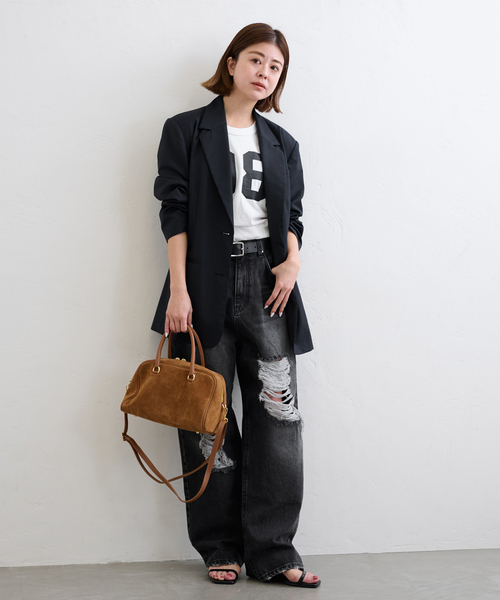 韓国商品/REST&RECREATION DESTROYED DENIM PANTS(男女共用) セール】Rest&Recreation/レストアンドレクリエーション