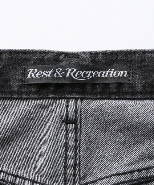 韓国商品/REST&RECREATION DESTROYED DENIM PANTS(男女共用) セール】Rest&Recreation/レストアンドレクリエーション