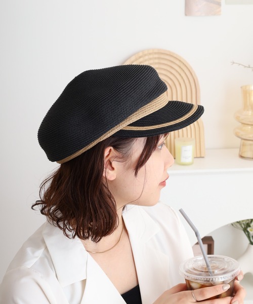 Sense of Grace（センスオブグレース）の「ペーパーブレード　マリンキャスケット（キャスケット・レディース・ブラック/ベージュ・FREE）」の2枚目の写真